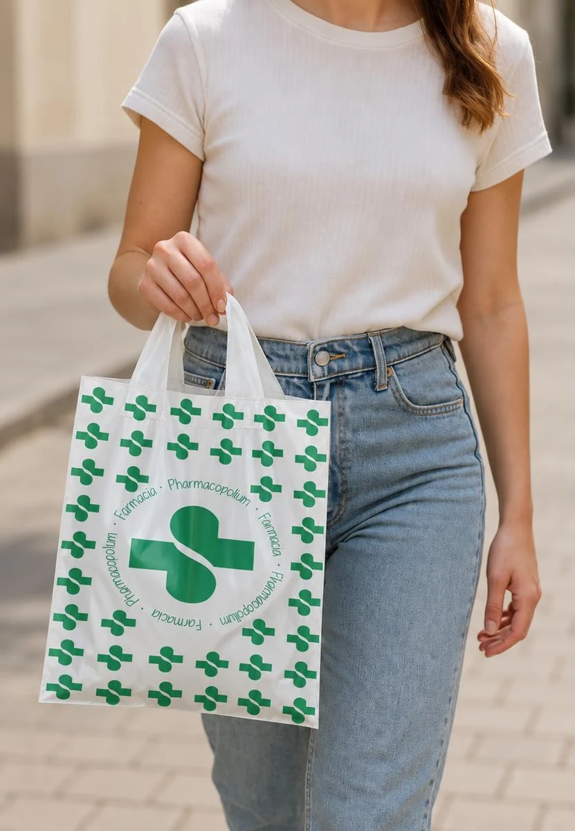 Bolsa de plástico estándar con el diseño de cruces de Newplastic